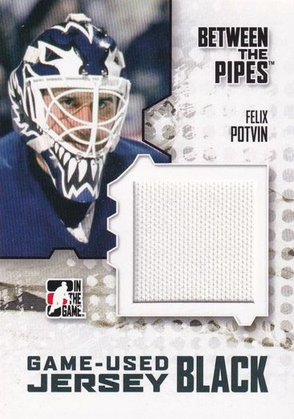 jersey karta FELIX POTVIN 09-10 BTP Game-Used Jersey Black /130